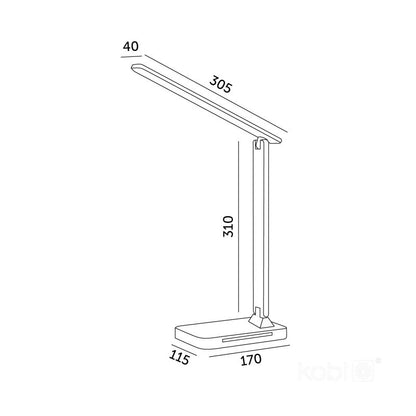 LED skrivebordslampe Kobi Noblite 7W CCT sort 1 stk.