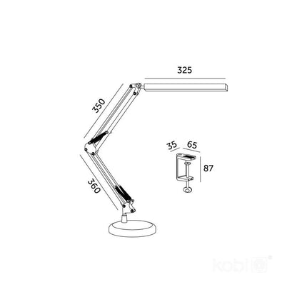 LED skrivebordslampe Kobi Tenuix 14W CCT sort 1 stk.