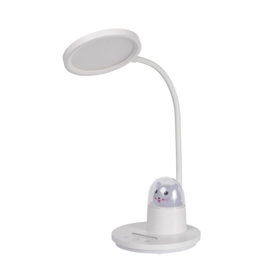 LightLogic LL BINED LED W bordlampe med justerbar temperatur, natlampe til børn, katteholder, hvid, 1 stk.
