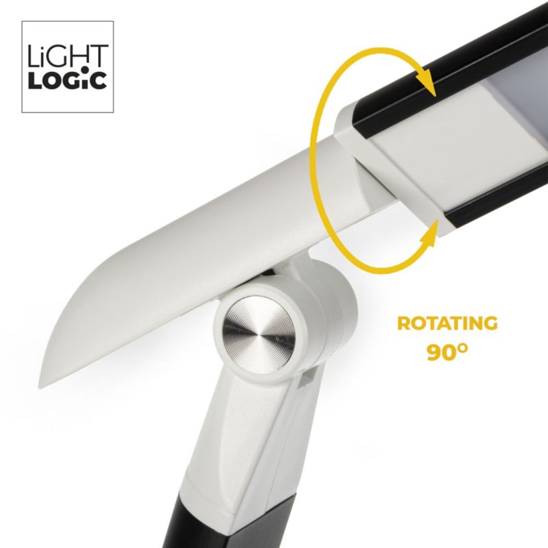 LED skrivebordslampe LightLogic LL CATAL LED W/B 66406 til børn, hvid-sort, 1 stk.