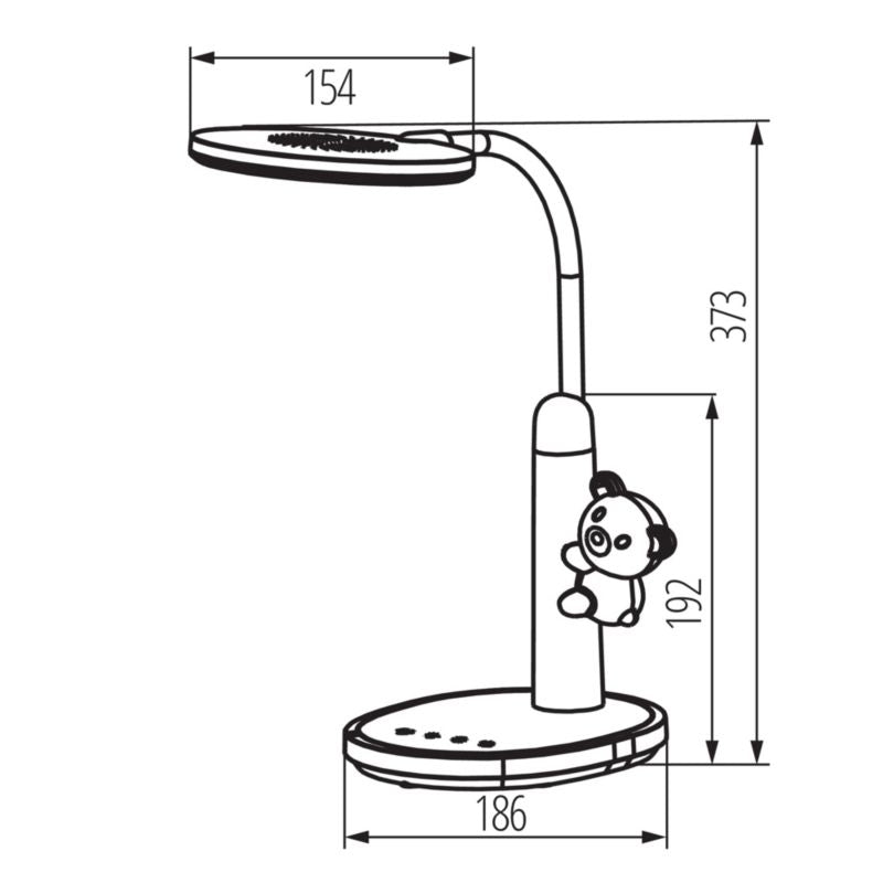 LightLogic LL TFARI LED BL 66486 LED bordlampe med justerbar farvetemperatur 3000/4000/6500 K til børn, natlampe blå bamse, 1 stk.
