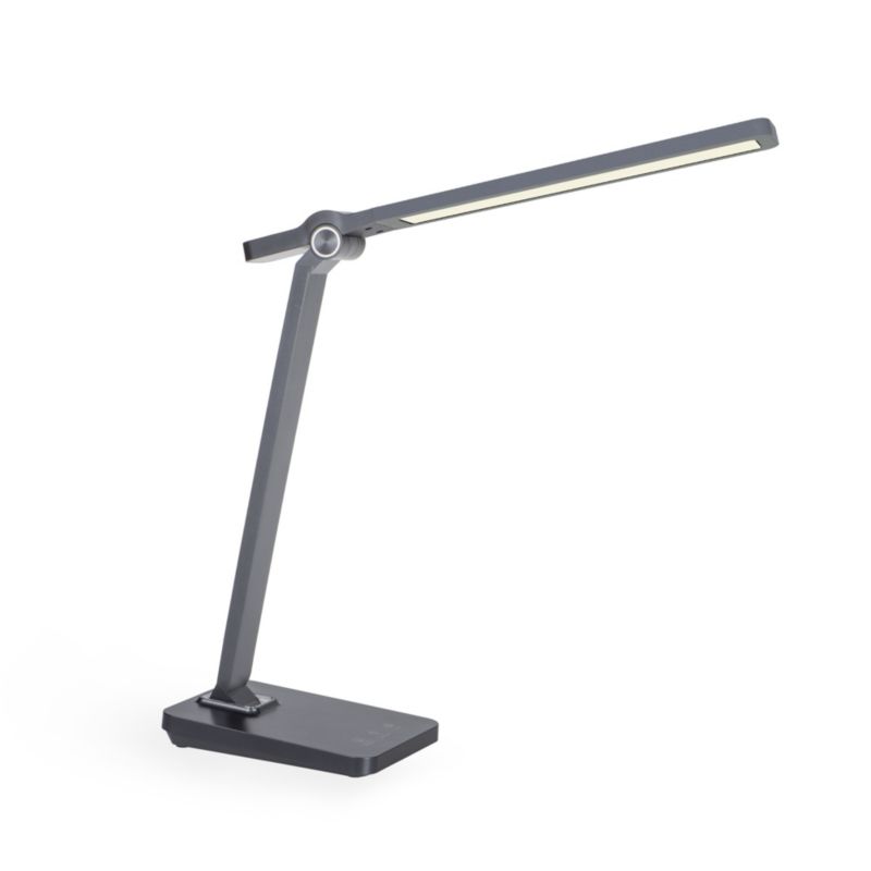 LED skrivebordslampe LightLogic LL UNHED LED GR 66489 med justerbar farvetemperatur 3000/4000/6500 K, grå, touch, 1 stk.