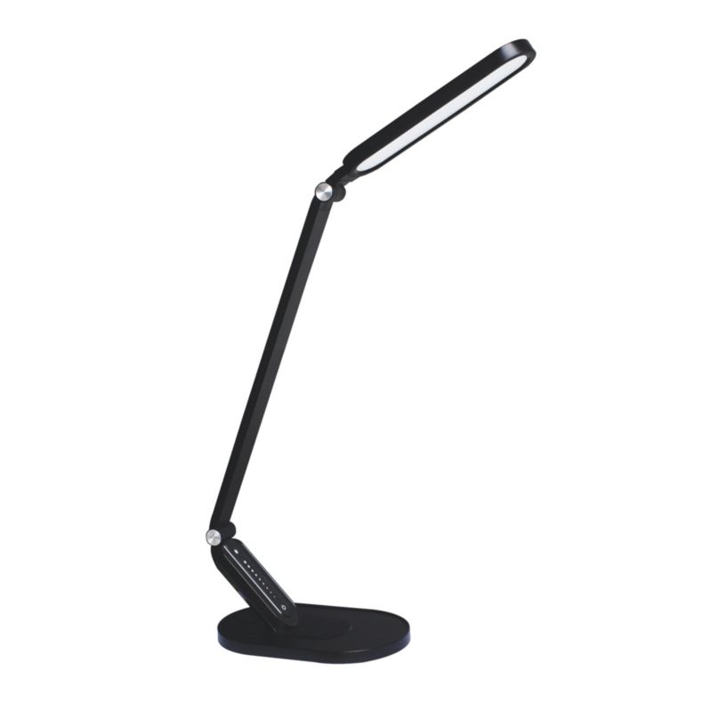 LightLogic LL VERPO LED B bordlampe med justerbar farvetemperatur 3000/4000/6500 K til børn, sort natlampe, 1 stk.
