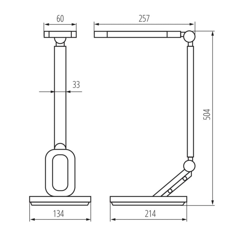 LED skrivebordslampe LightLogic LL VERPO LED W 66404 med justerbar farvetemperatur 3000/4000/6500 K til børn, hvid natlampe, 1 stk.