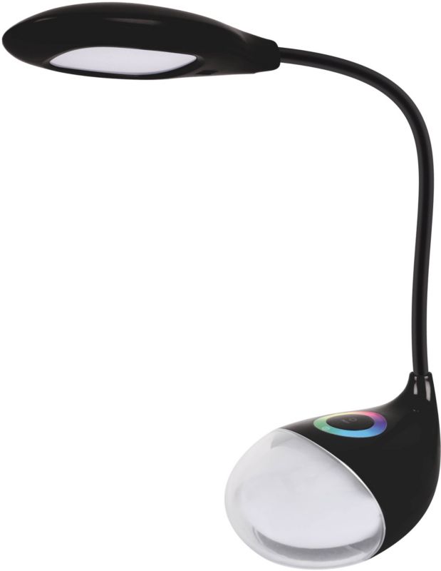 LED Bordlampe Struhm Boa RGB Sort