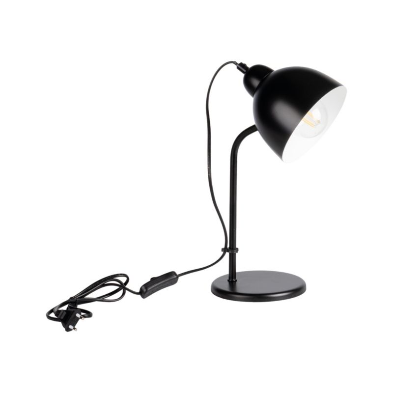 LightLogic LL DZIB TL E27 B skrivebordslampe 5W sort nattebord skole 1 stk.