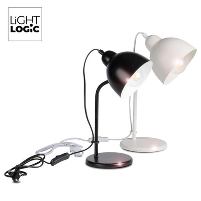 LightLogic LL DZIB TL E27 B skrivebordslampe 5W sort nattebord skole 1 stk.