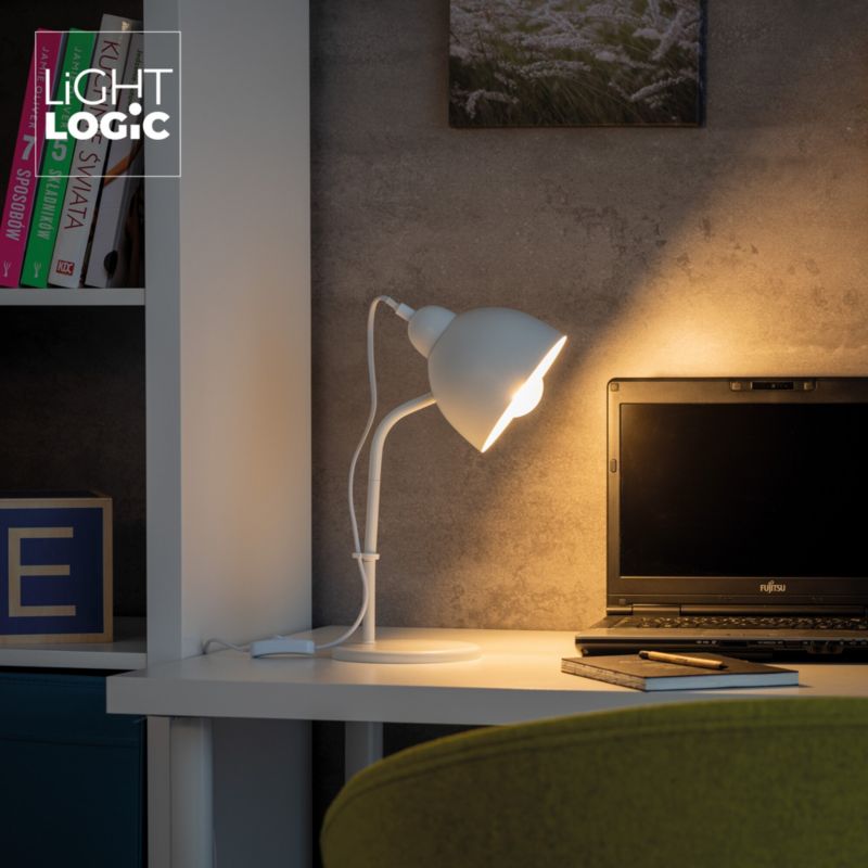 LightLogic LL DZIB TL E27 W skrivebordslampe 5W hvid 1 stk.