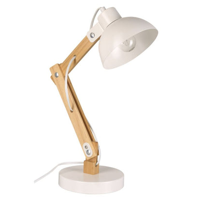 LightLogic LL UBUD TL E27 W skrivebordslampe hvid med justerbar arm 1 stk.