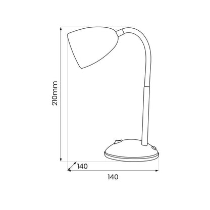 Bordlampe Milagro Logic 1 x E27 Hvid