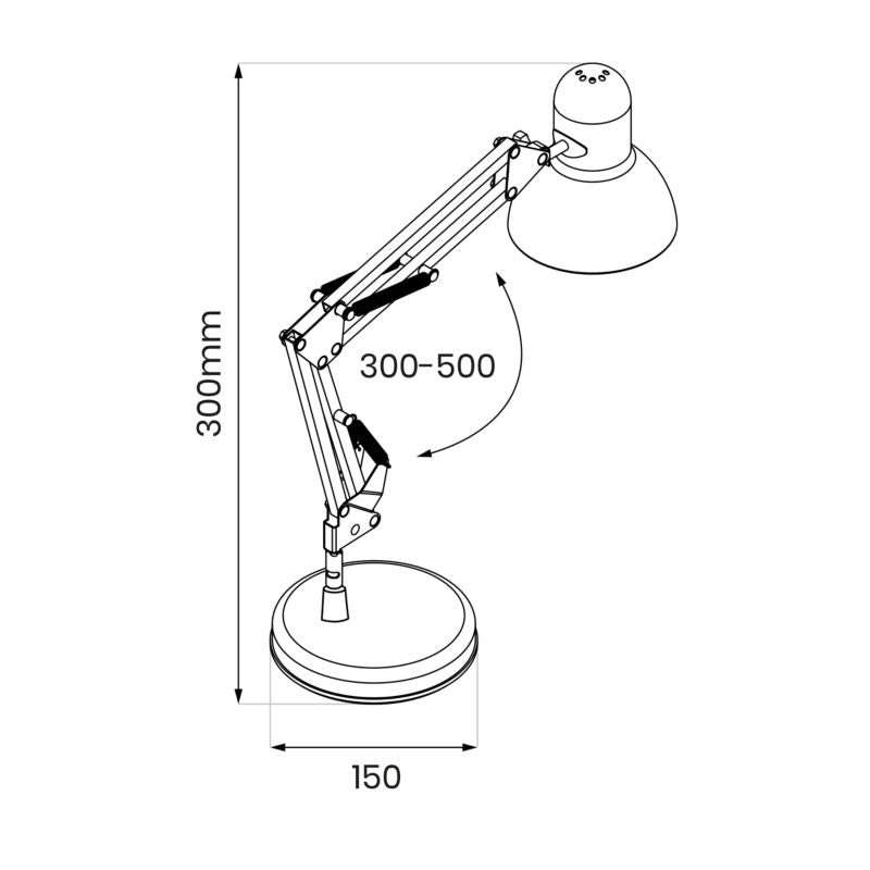 Bordlampe Nexa 1 x E27 Hvid