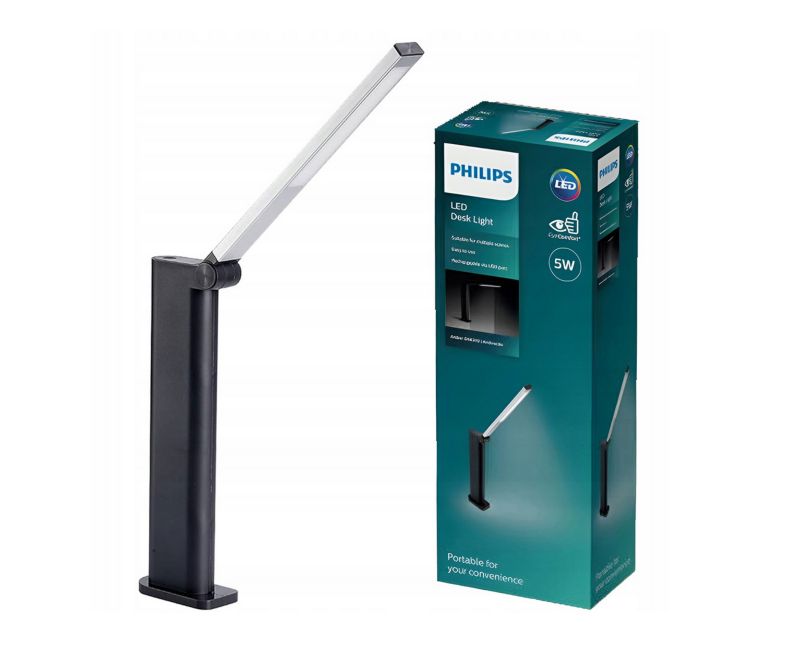 Philips Amber sort USB skrivebordslampe 5W 4000K 120 lm IP20 1 stk.