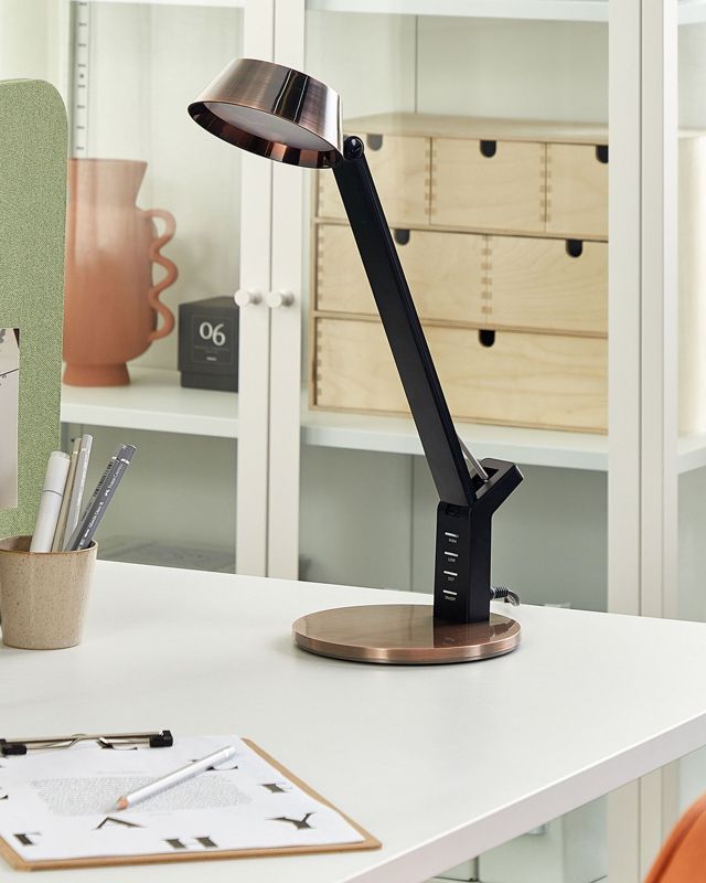 Chamaeleon kontorlampe kobber 1 stk.