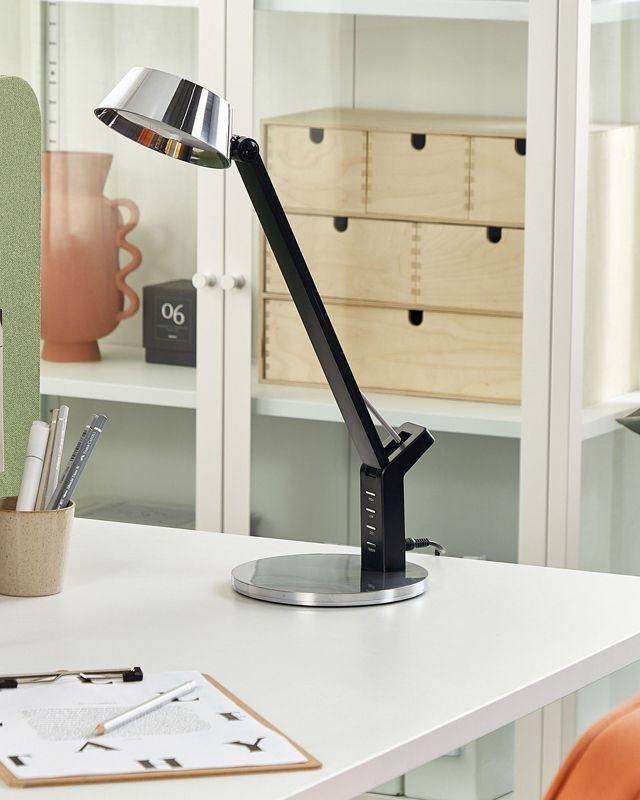Chamaeleon skrivebordslampe sølv 1 stk.