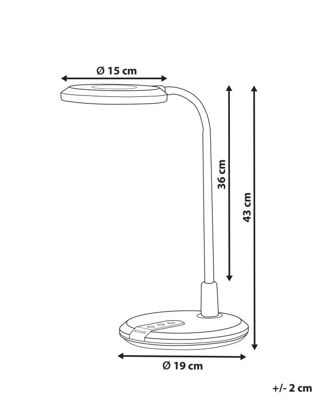 Columba kontorlampe hvid-sølv 1 stk.