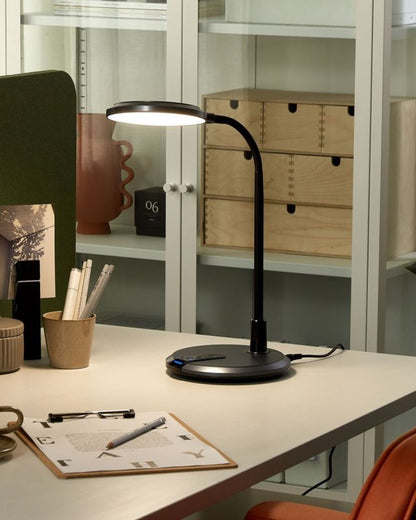 Columba kontorlampe sort-sølv 1 stk.
