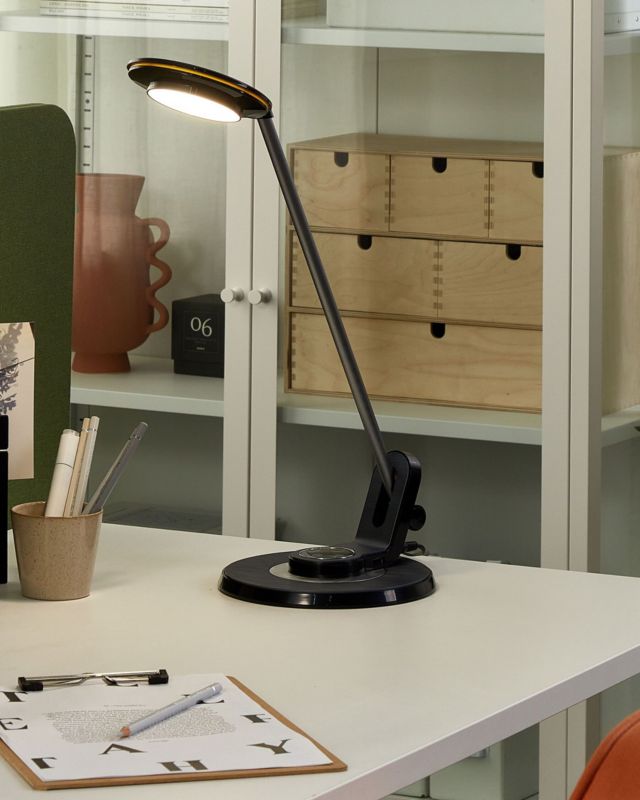 Corvus kontorlampe sort-sølv 1 stk.