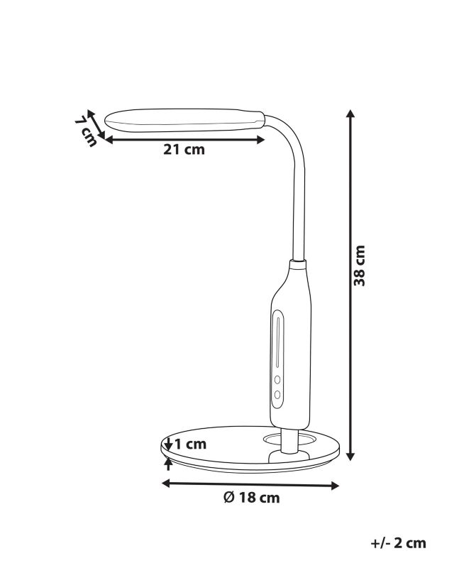 Cygnus kontorlampe sort 1 stk.