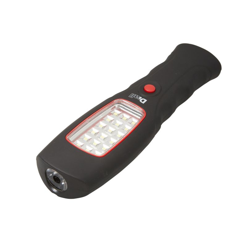 Diall lampe med 18 LED, rød, 80 lm, 4 AAA-batterier