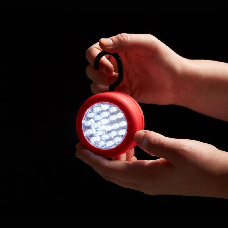 Diall lampe med 24 LED, rød, 60 lm, 3 AAA-batterier