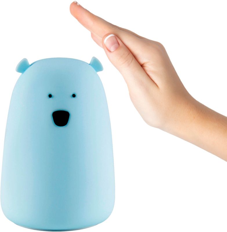 Goldlux Miś RGB USB natlampe i blå