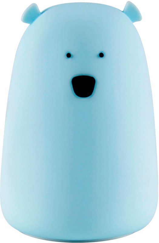 Natlampe Bjørn RGB USB Blå 11x16 cm