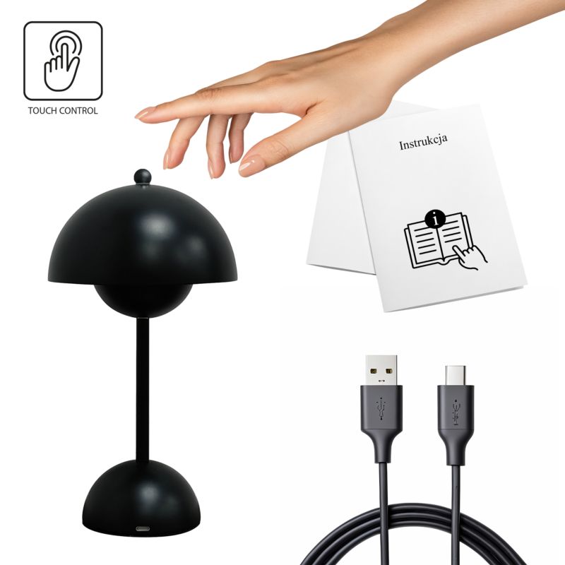 LED-natlampe Milagro Costa 3W Sort