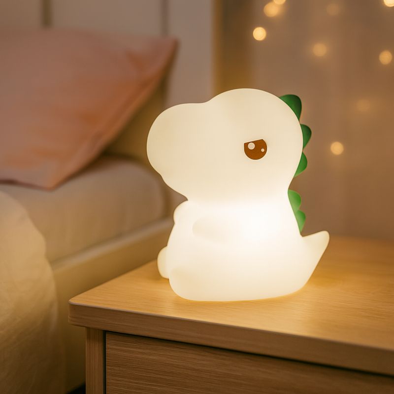 LED-natlampe Dino 95x113x138 mm Flerfarvet