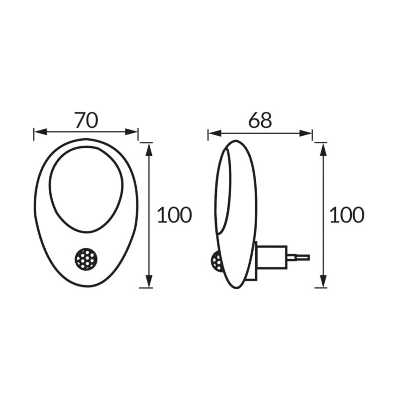 LED Natlampe Struhm Lulek 1 W PIR Hvid