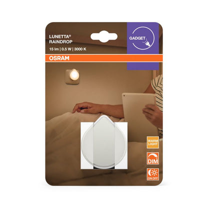 Natlampe Lunetta Dråbe Med Dæmper 55x63x64 mm Hvid