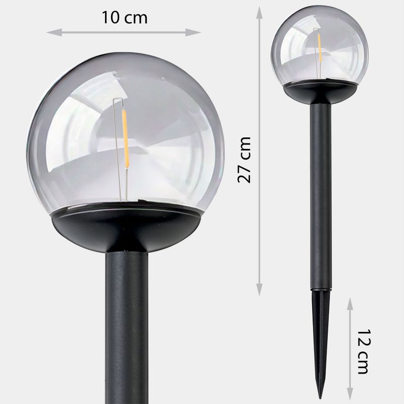 Ilumen solcellelampe til jordindsætning 39 cm LS-103, 4 stk.