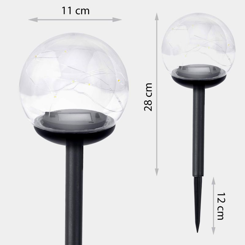 Ilumen jordspyd-solarlampe 40 cm LS-103, 4 stk.