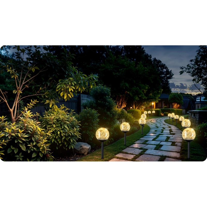Ilumen jordspyd-solarlampe 40 cm LS-103, 4 stk.
