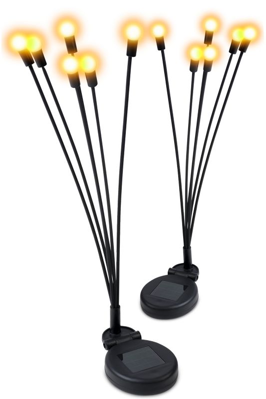 Ilumen jordspyds-solcellelampe LS-101 2 stk.