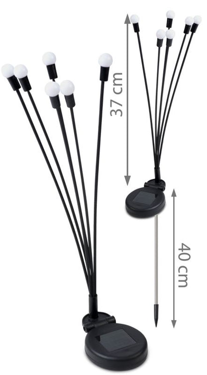 Ilumen jordspyds-solcellelampe LS-101 2 stk.