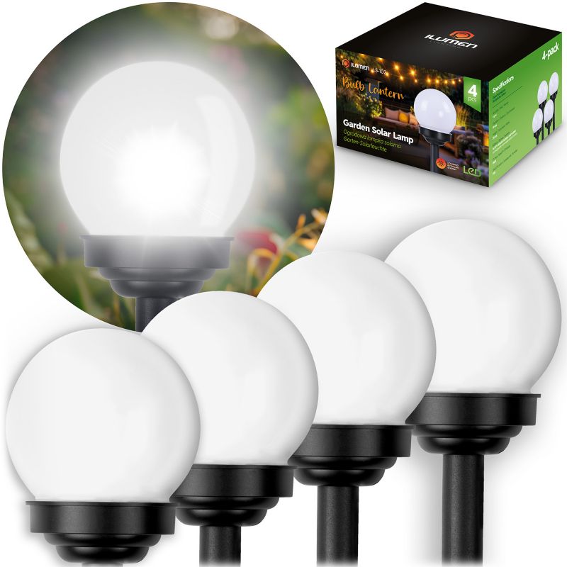 Ilumen solcellelampe til nedstikning LS-102, 4 stk.