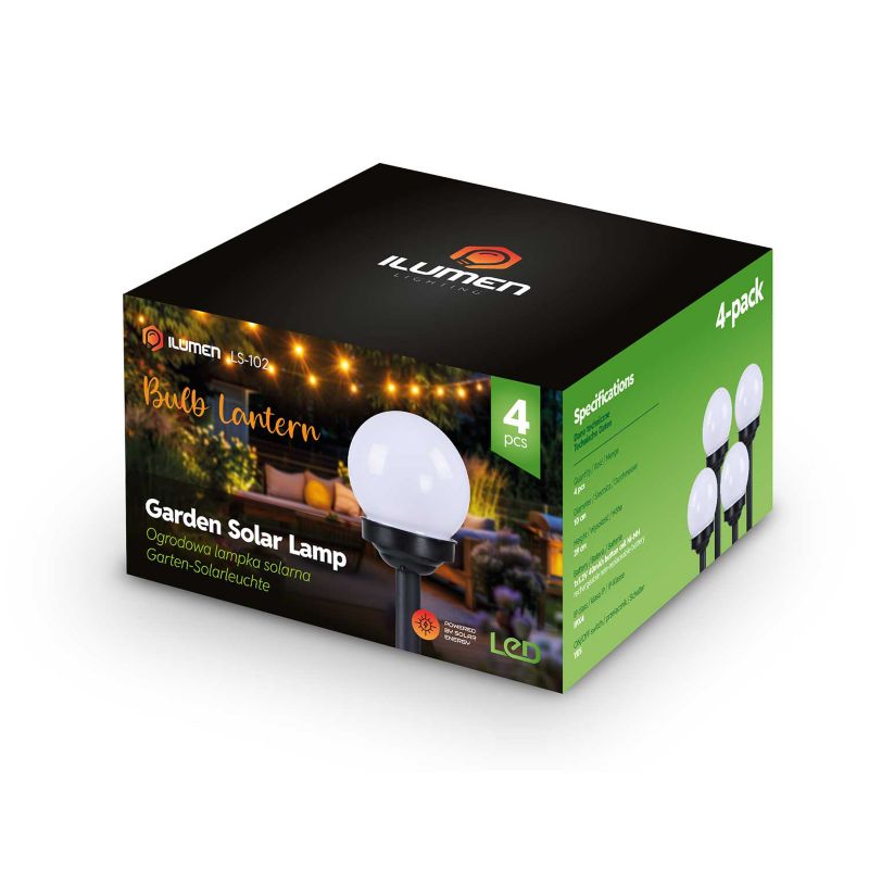 Ilumen solcellelampe til nedstikning LS-102, 4 stk.