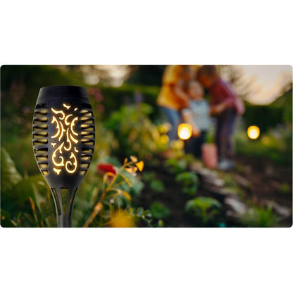 Ilumen solcellelampe jordtændt fakkel LS-100 2 stk.