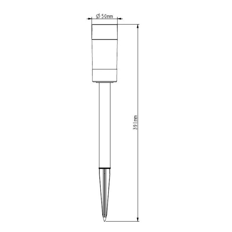 Sølvfarvet solcellelampe