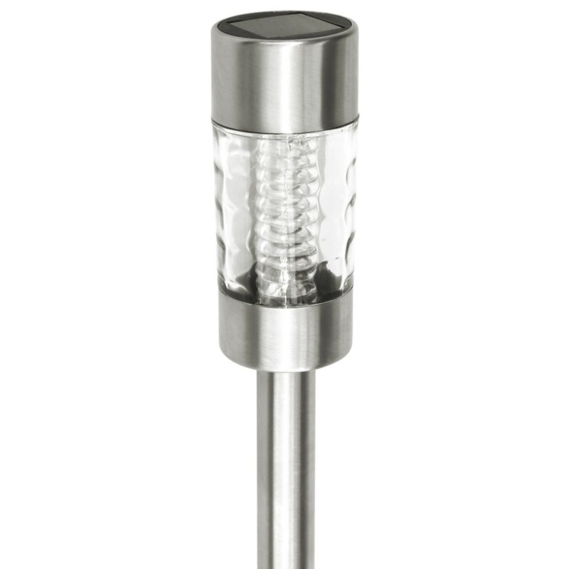 Sølvfarvet solcellelampe