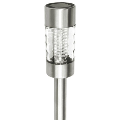 Sølvfarvet solcellelampe