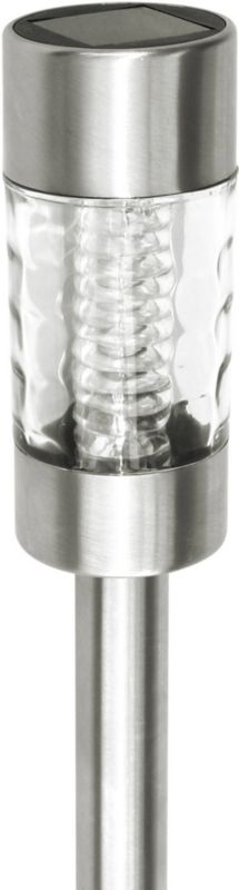 Sølvfarvet solcellelampe