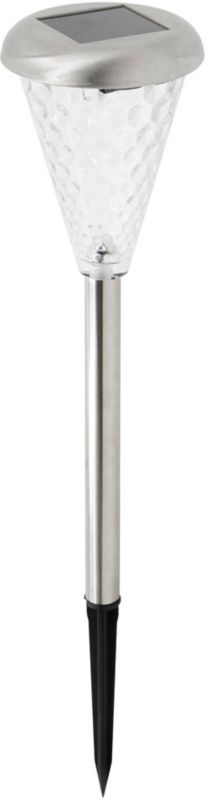 Stål 8 cm nedstikbar solcellelampe