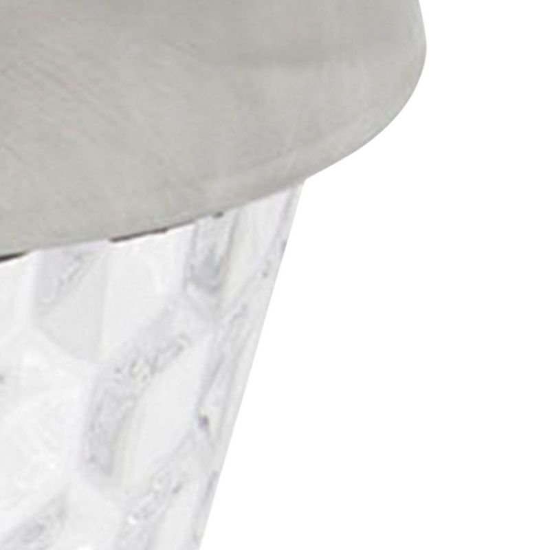 Stål 8 cm nedstikbar solcellelampe