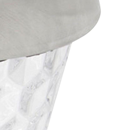 Stål 8 cm nedstikbar solcellelampe