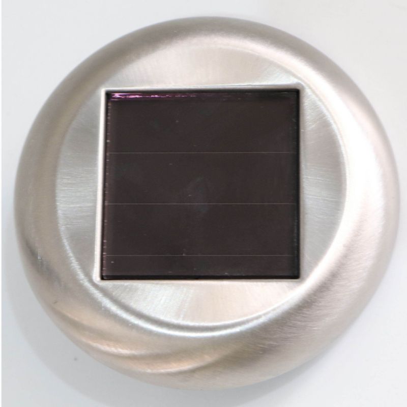 Stål 8 cm nedstikbar solcellelampe