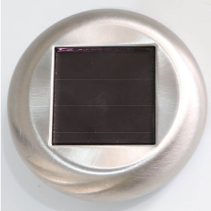 Stål 8 cm nedstikbar solcellelampe