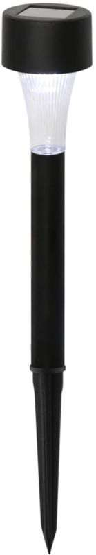Sort solcellelampe med jordspyd