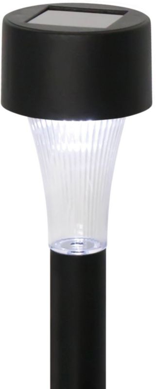 Sort solcellelampe med jordspyd