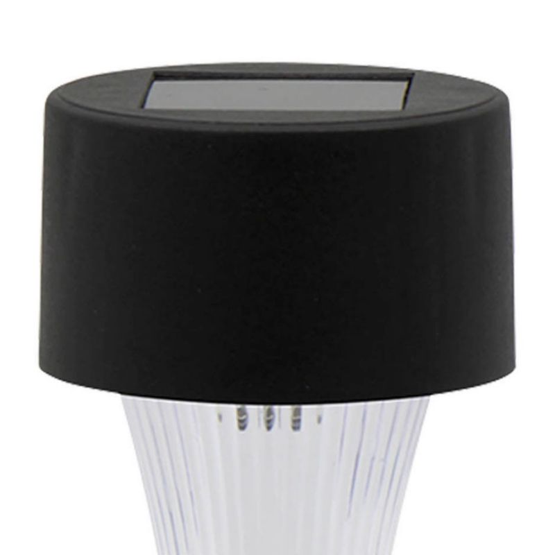 Sort solcellelampe med jordspyd